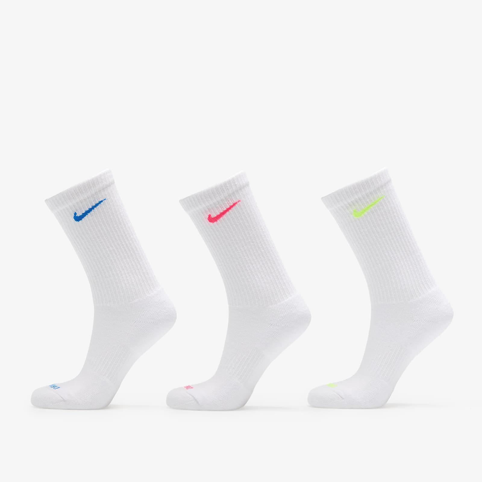 Nike Dri-FIT Everyday Plus Cushioned Training Crew Socks 3-Pack Multi-Color XL