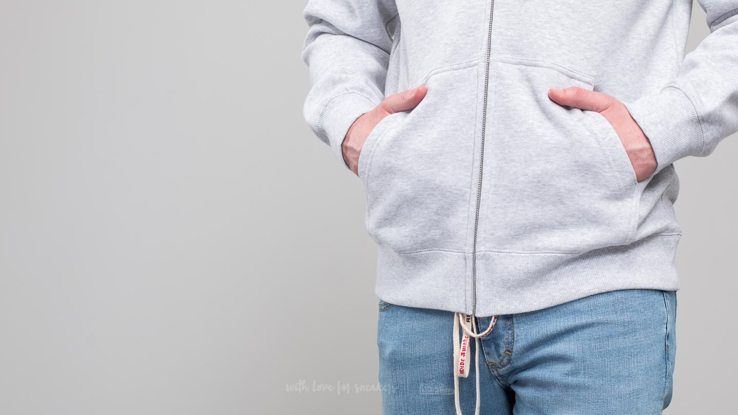 Hoodies and sweatshirts  Stüssy Basic Zip Hoodie Grey Heather