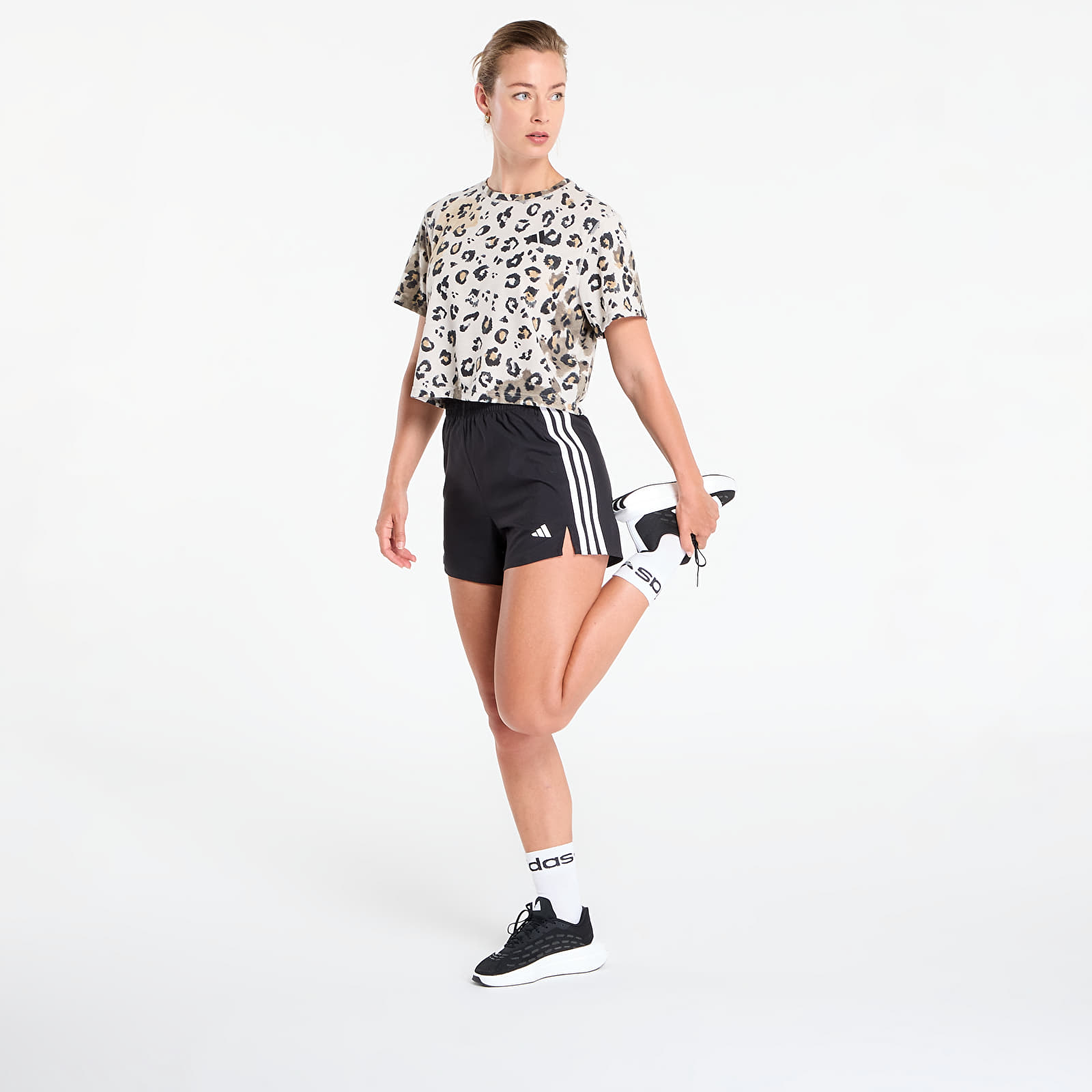 Dámské kraťasy adidas 3-Stripes High Waisted Shorts Black/ White