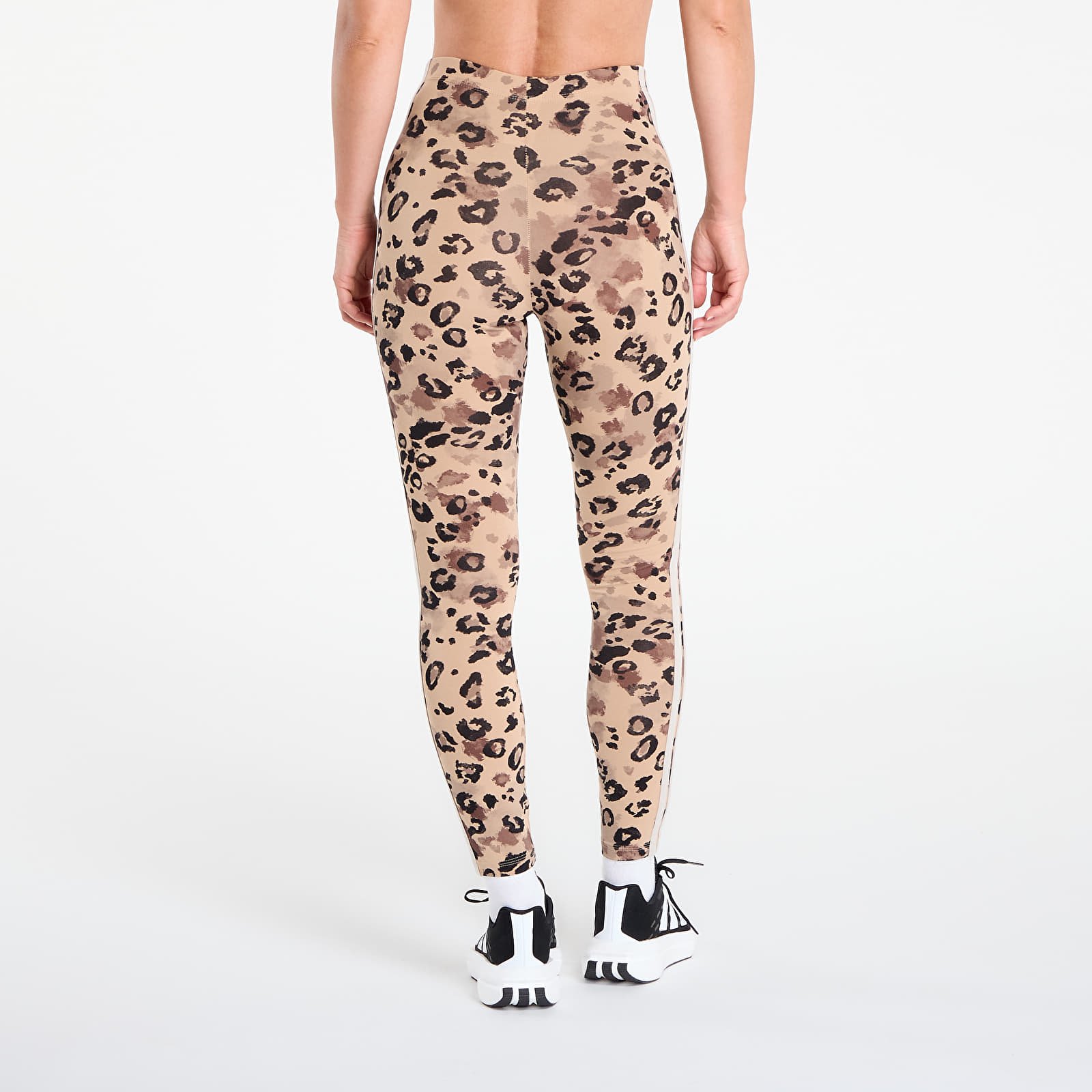 Dámske legíny adidas Essentials 3-Stripes Animal Print Leggings Multicolor/ Warm Sand