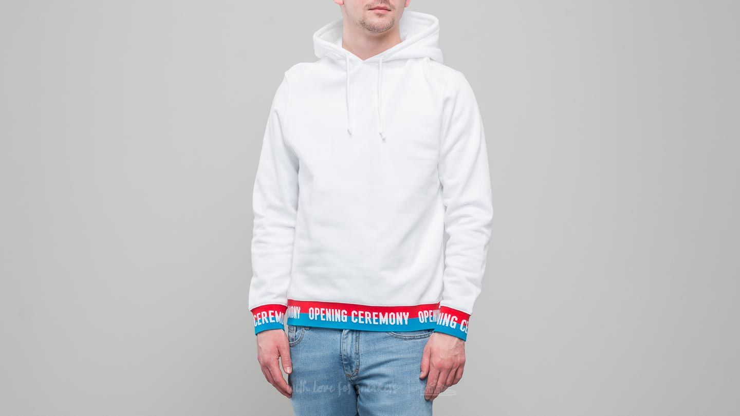 Hoodies and sweatshirts  Opening Ceremony Elastic Logo Hoodie White/ Multicolor