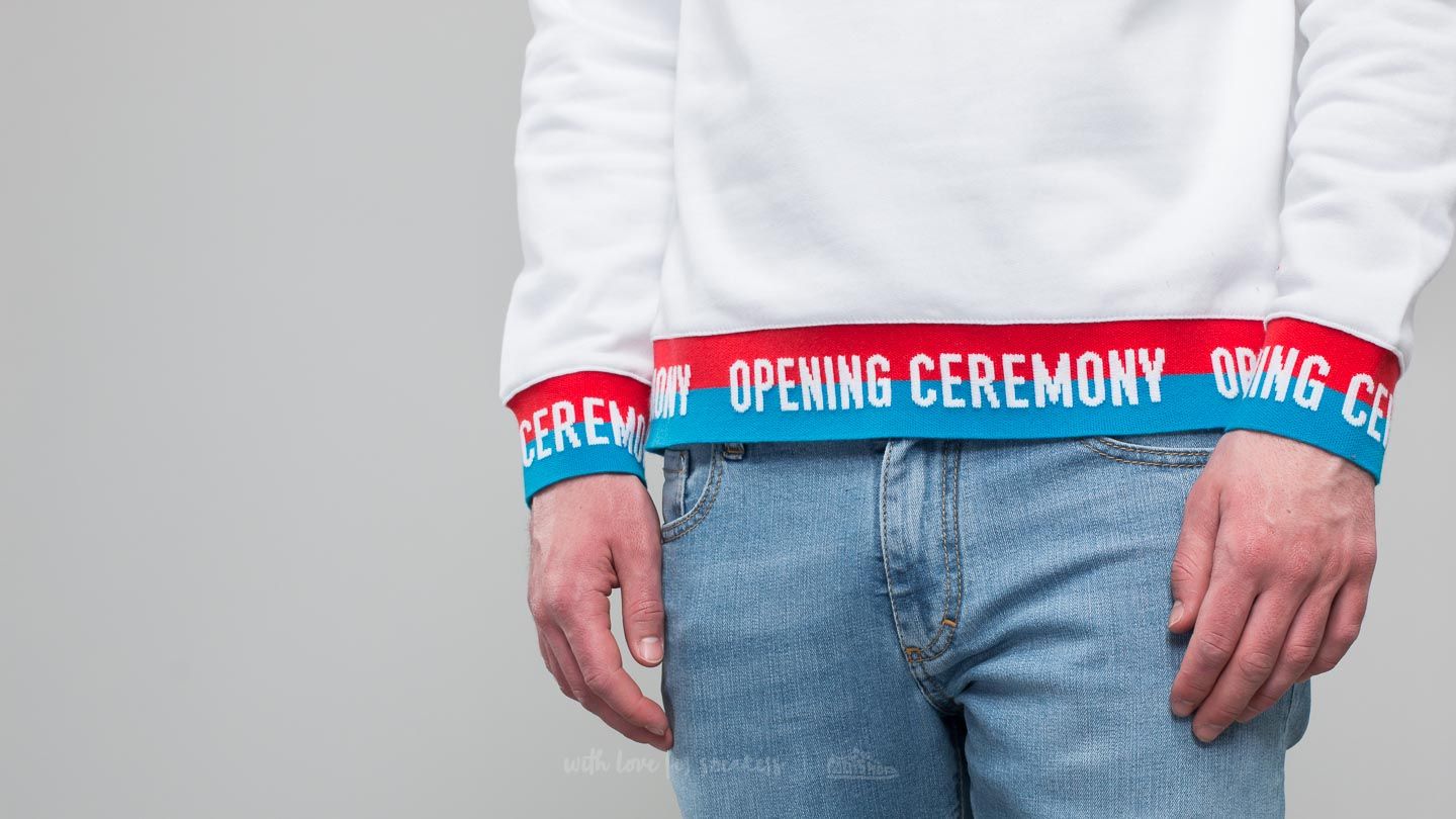 Hoodies and sweatshirts  Opening Ceremony Elastic Logo Hoodie White/ Multicolor