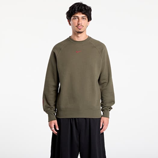 Nike x NOCTA Men's Fleece CS Crew Cargo Khaki/ Team Red