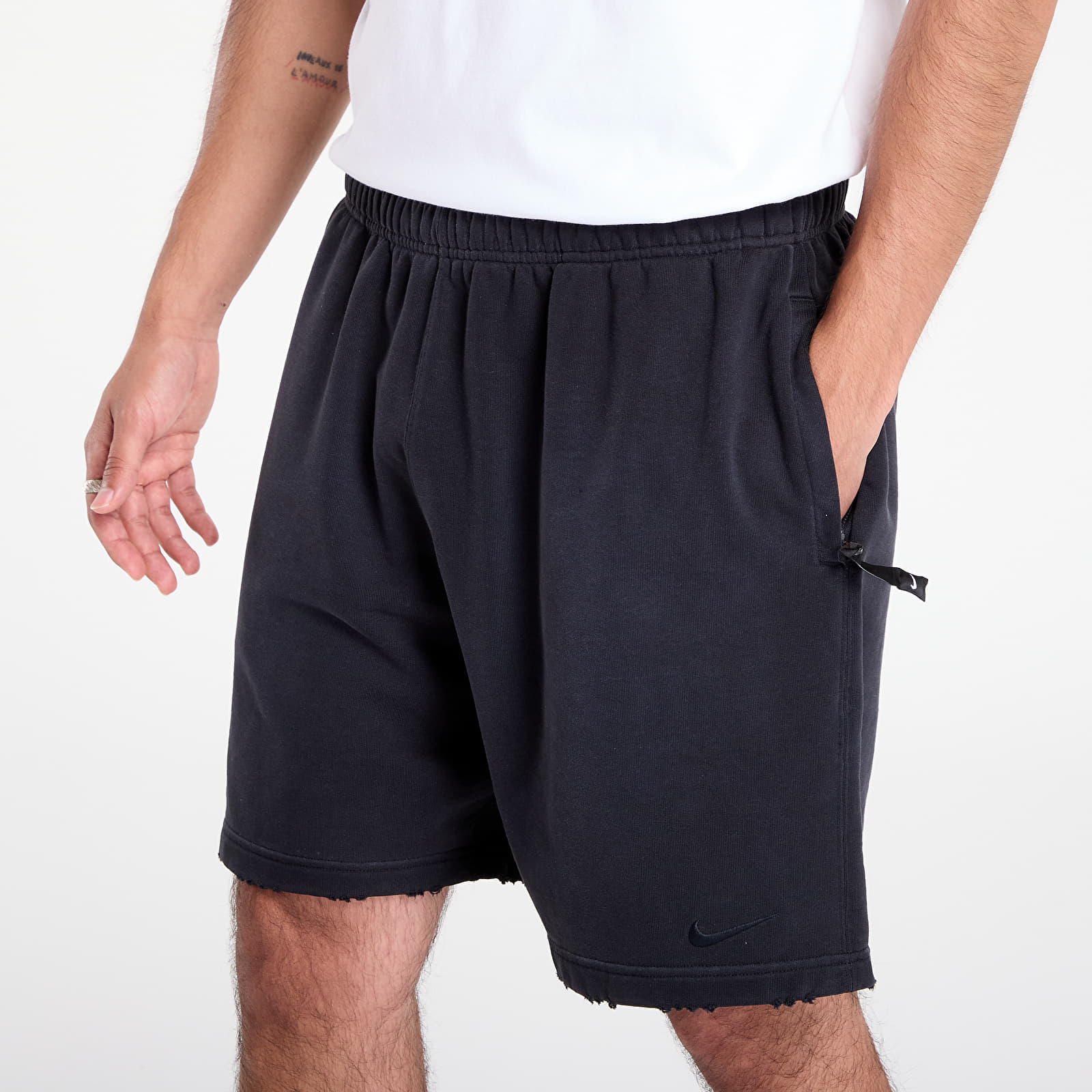 Shorts Nike Solo Swoosh Men's French Terry Shorts Black/ Black