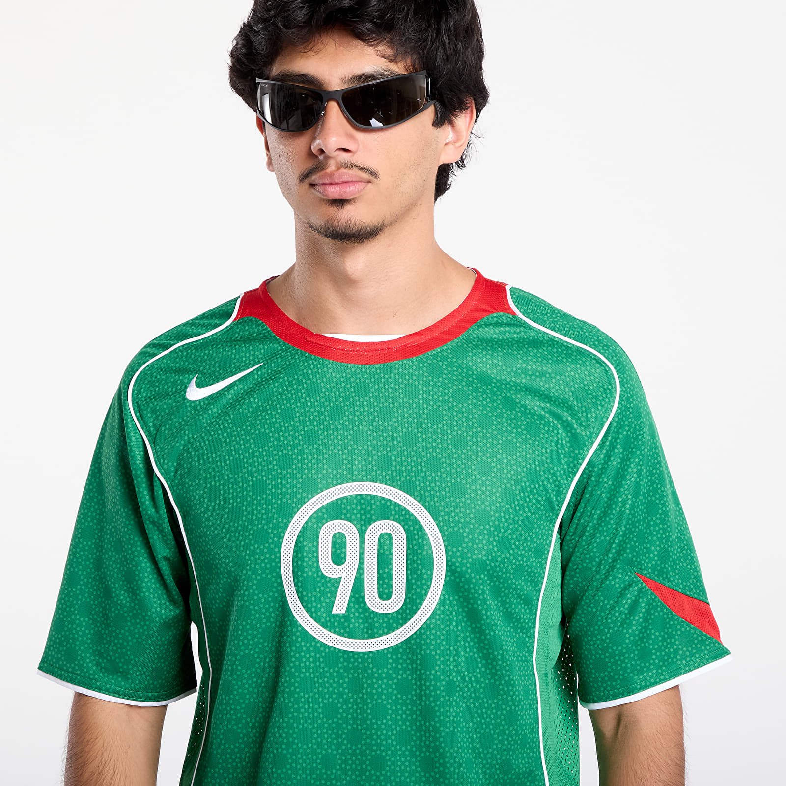 Trikots Nike Total 90 Men's Dri-FIT Soccer Jersey Classic Green/ Sport Red/ White/ White