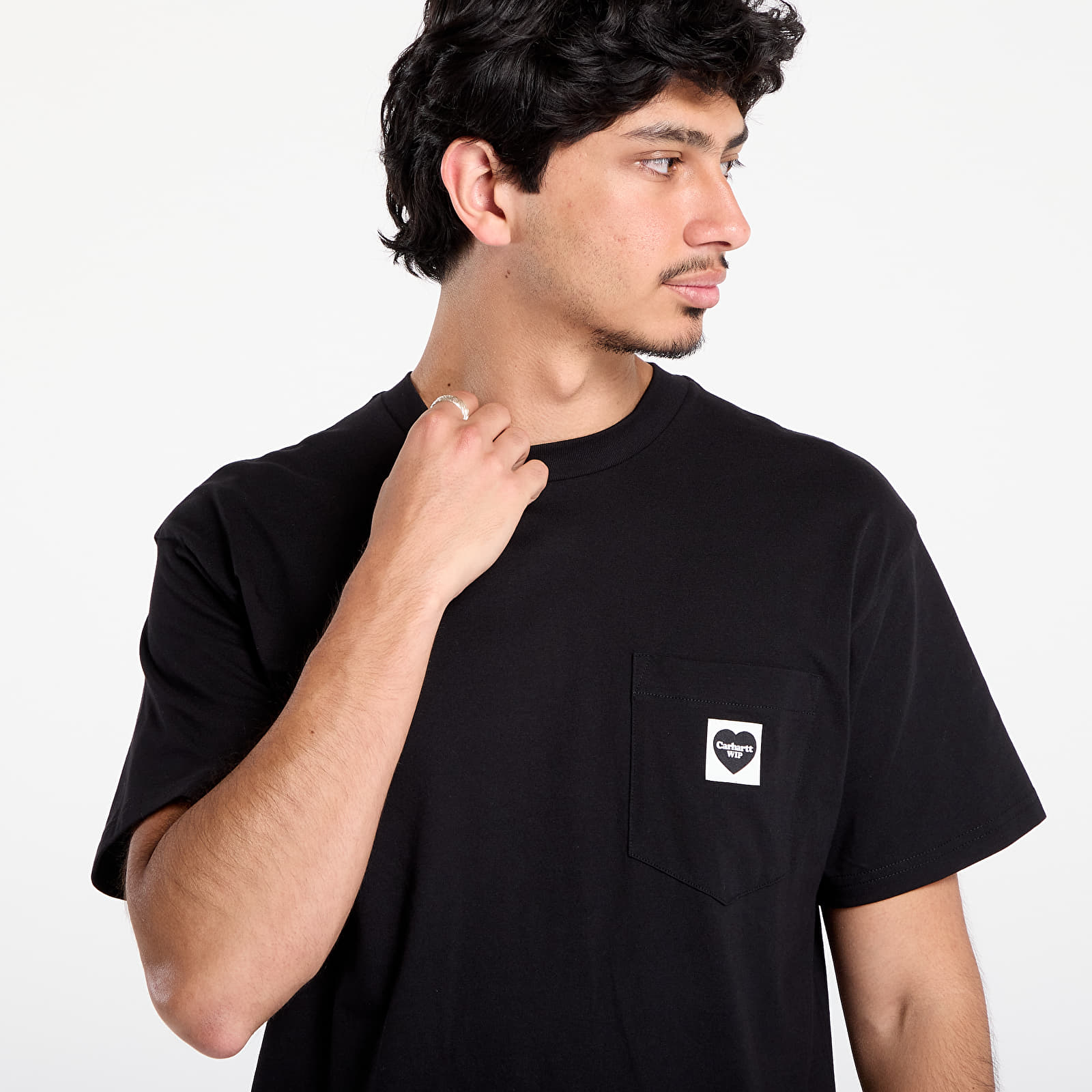 T-shirts til mænd Carhartt WIP S/S Pocket Heart T-Shirt Black