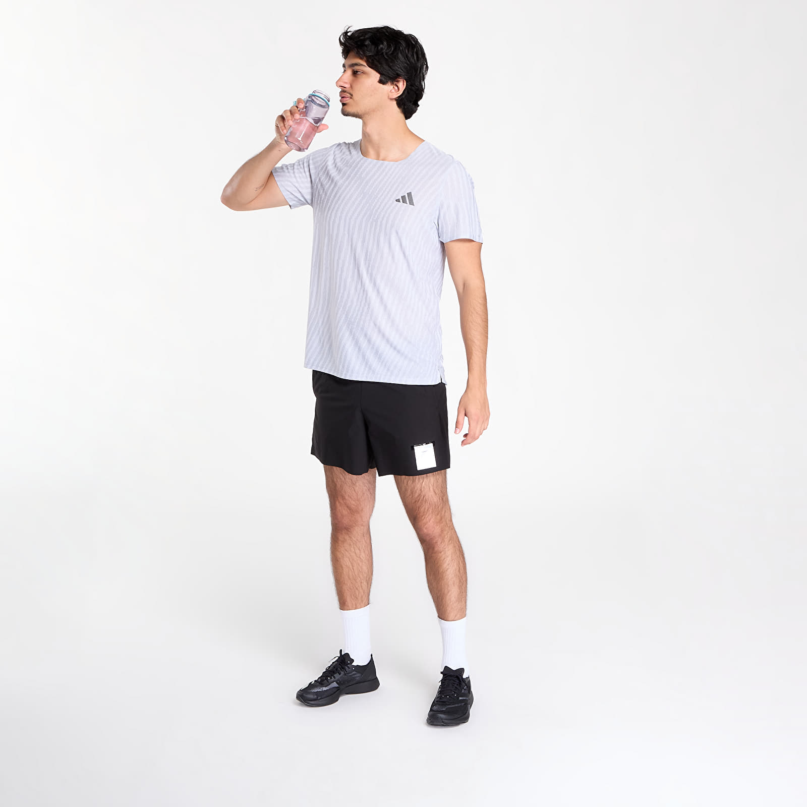 T-shirts adidas Adi365 Running Climacool+ Tee Halo Silver/ White