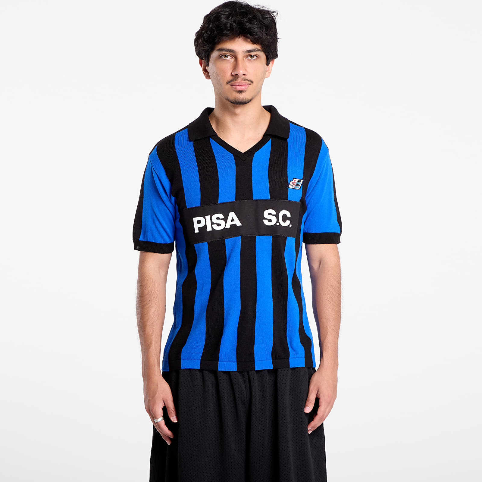 Джърси COPA Pisa S.C. 1986 - 87 Retro Football Shirt Blue/ Black XL