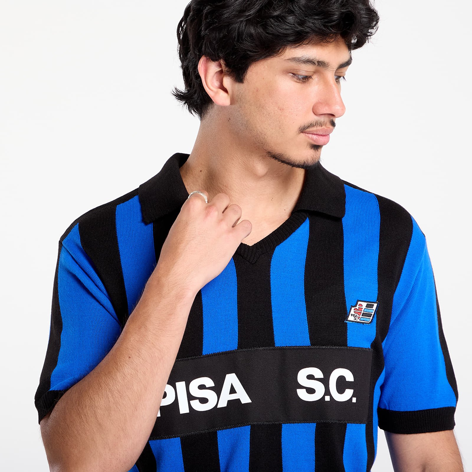 Trøyer COPA Pisa S.C. 1986 - 87 Retro Football Shirt Blue/ Black