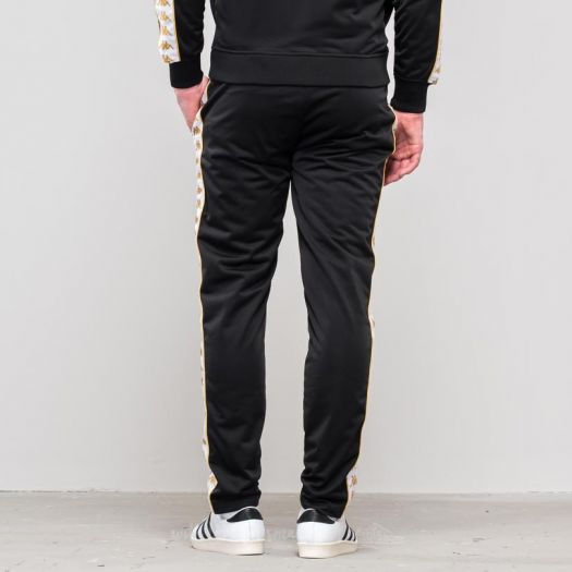 Kappa pants black and gold hotsell
