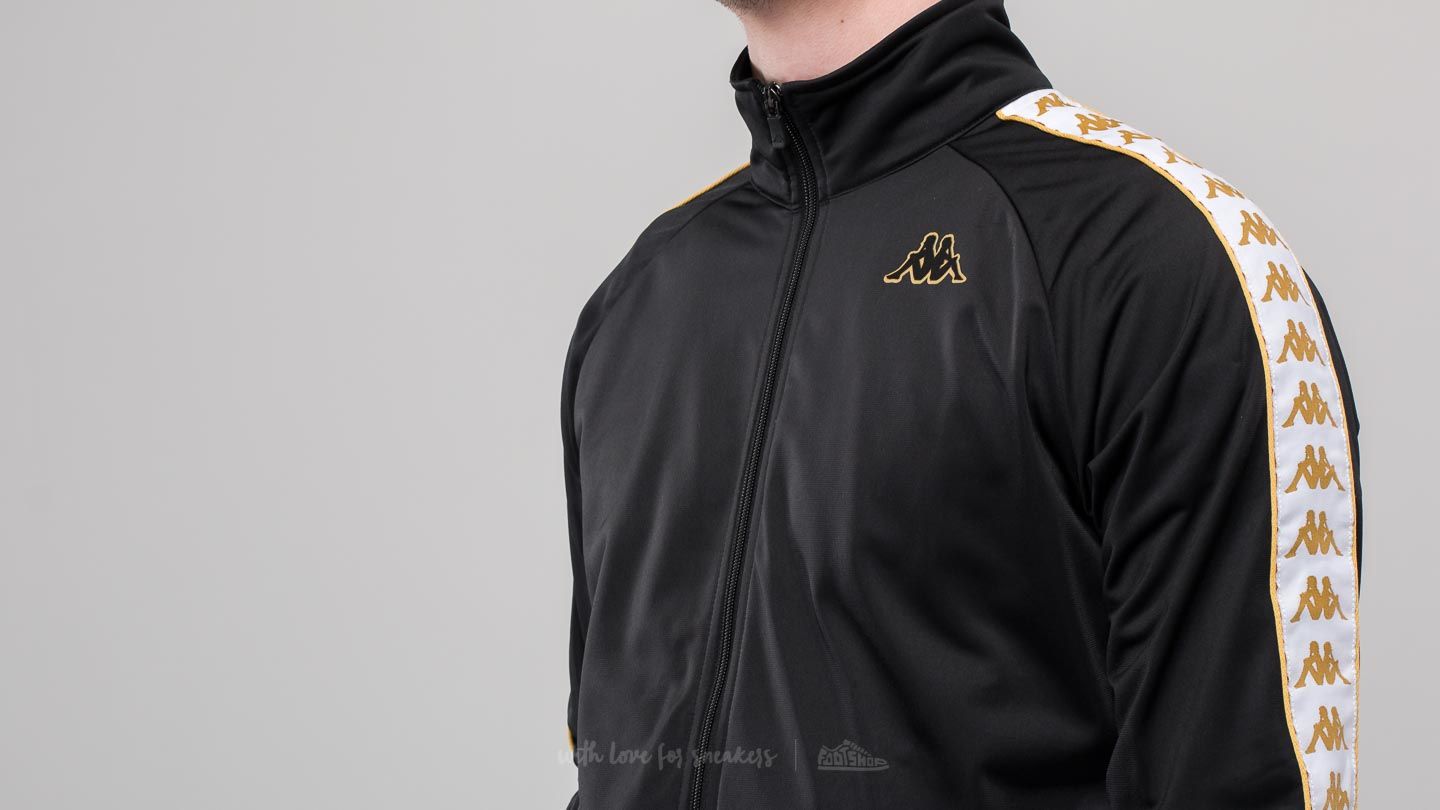 Hoodies and sweatshirts Kappa Jacket Black White Gold Footshop
