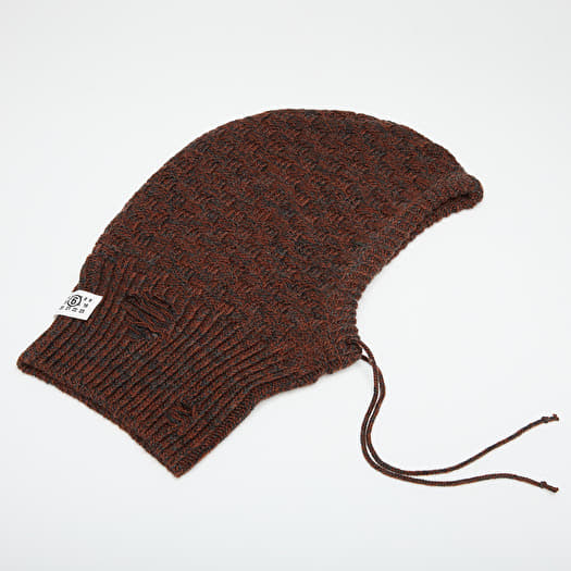 Men's hats MM6 Maison Margiela Beanie Dark Grey Melange/ Brown