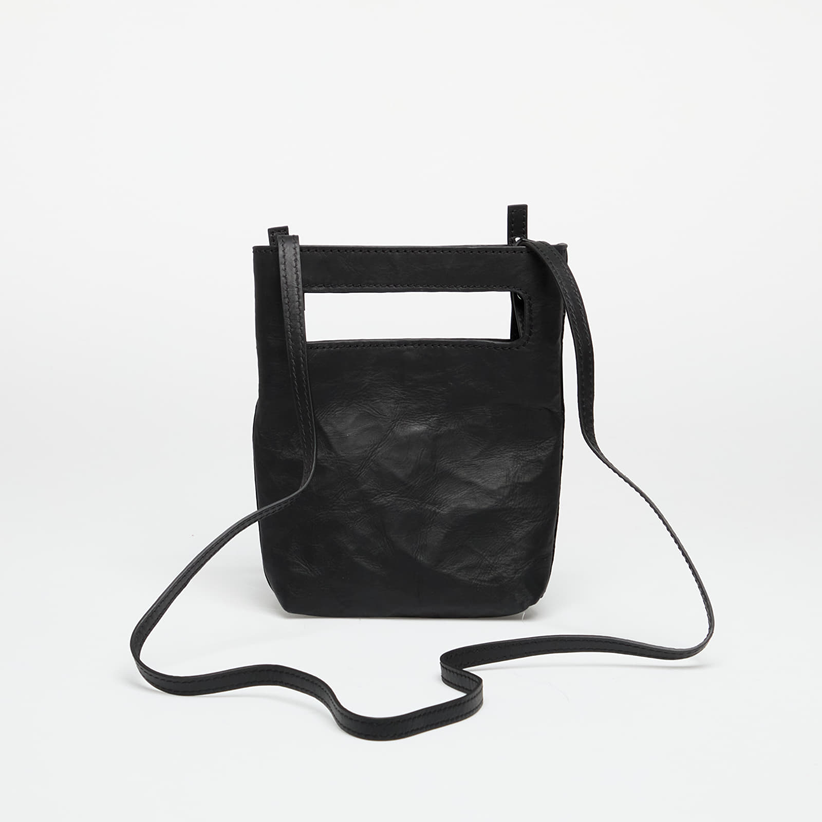 Umhängetaschen Y-3 Crinkle Leather Mini Bag Black