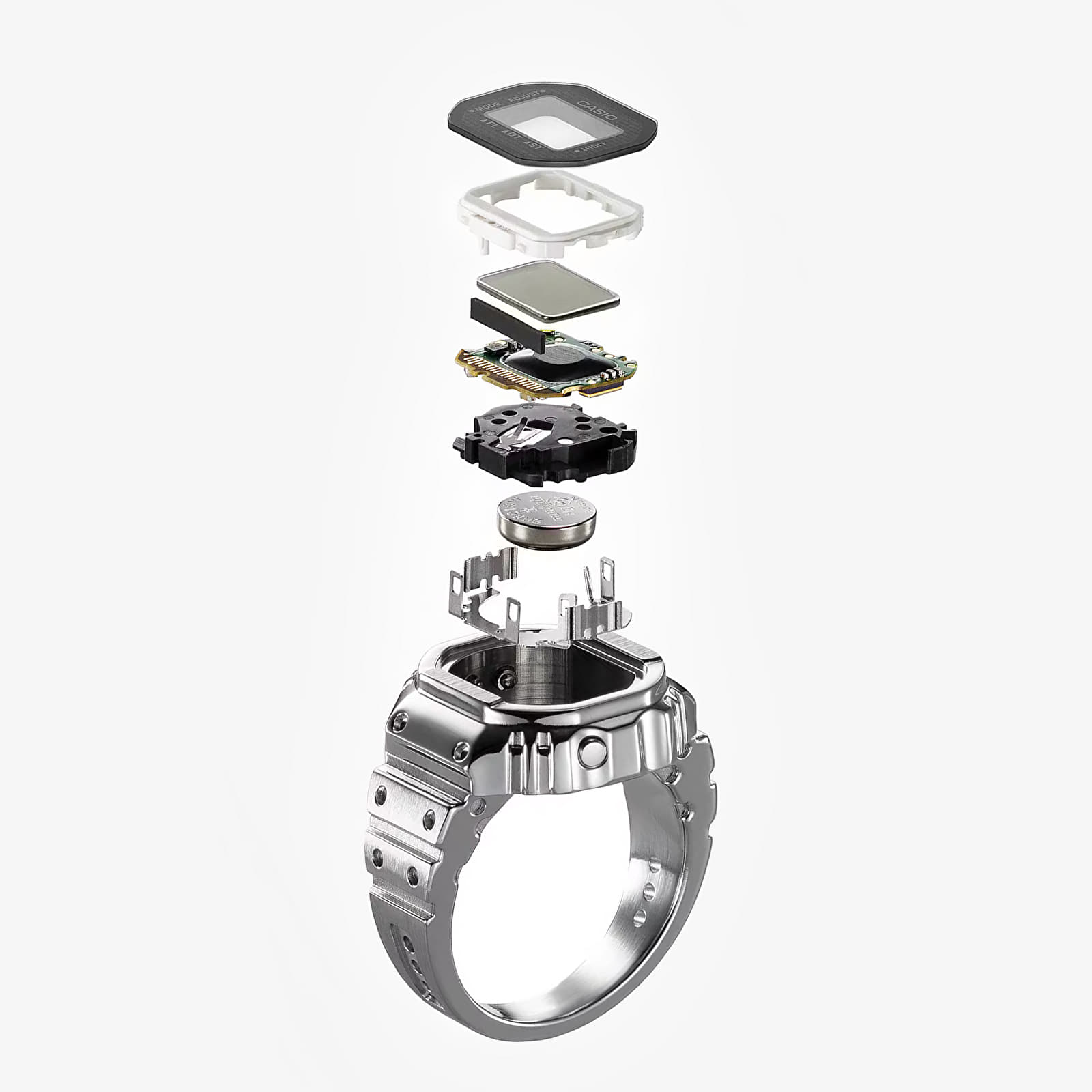 Orologi Casio 50th Anniversary Ring Watch CRW-001-1ER Silver