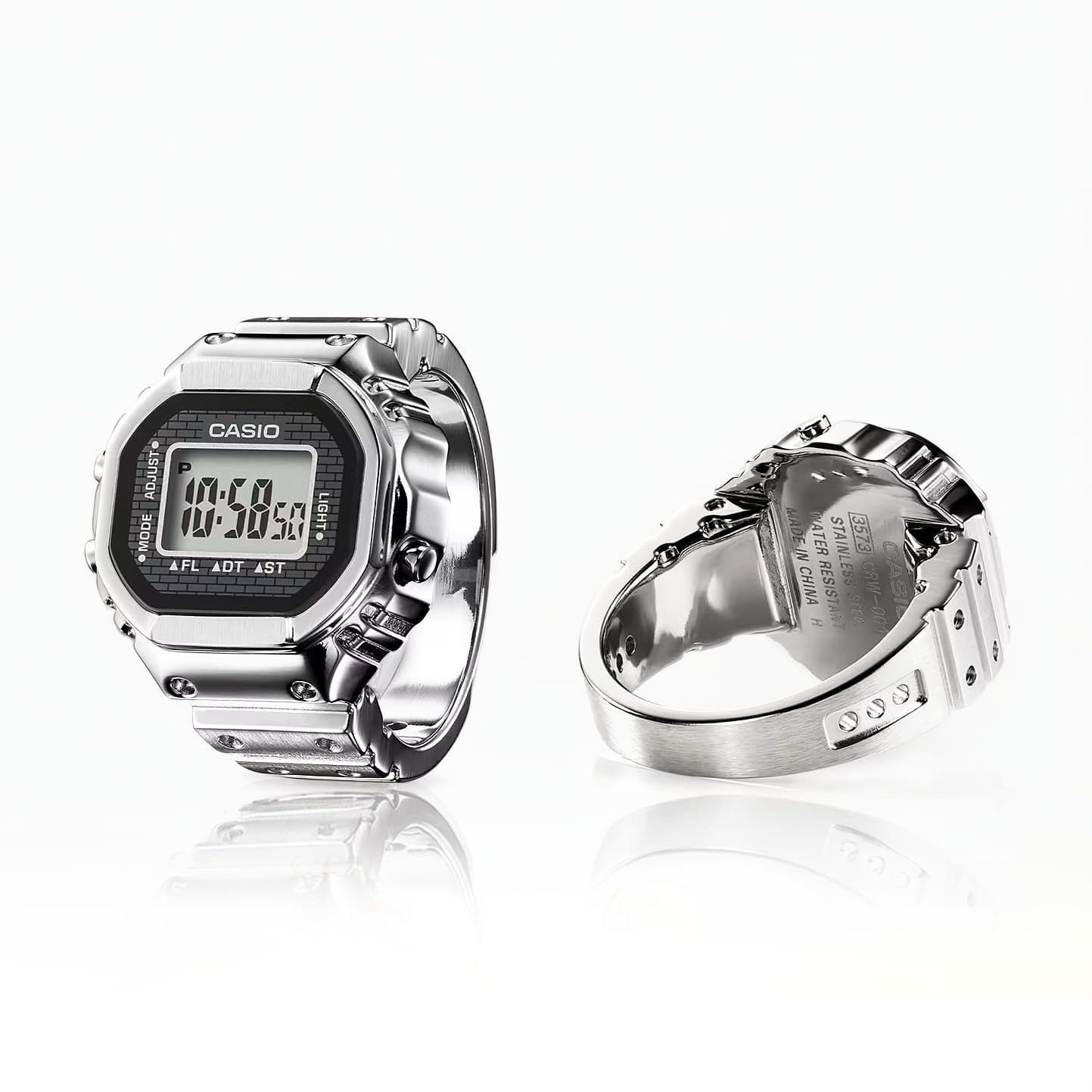 Orologi Casio 50th Anniversary Ring Watch CRW-001-1ER Silver