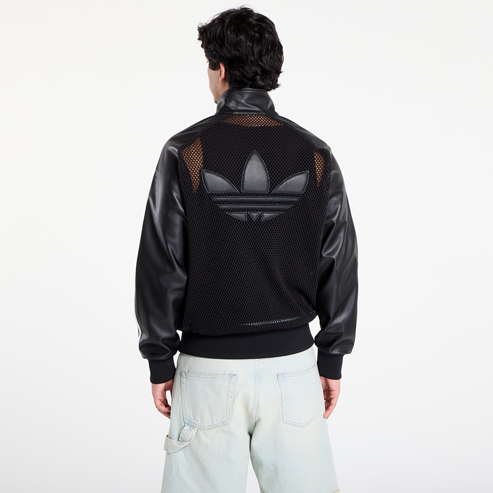 Jackets adidas x Jeremy Scott Faux Leather Mesh Track Top UNISEX Black