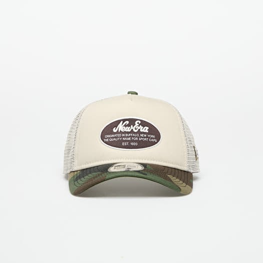 Cap New Era 9FORTY Trucker Oval Patch Cap Stone/ Wdc