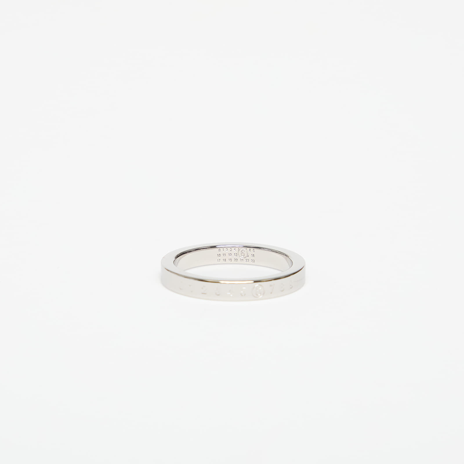 Gyűrűk MM6 Numeric Minimal Signature Ring Polished Palladio