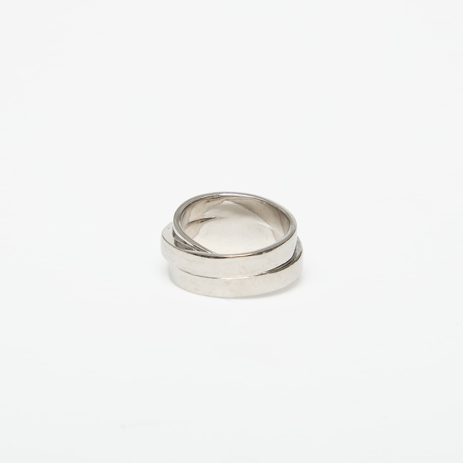 Gyűrűk MM6 Triple Logo Numeric Signature Ring Palladio Burattato
