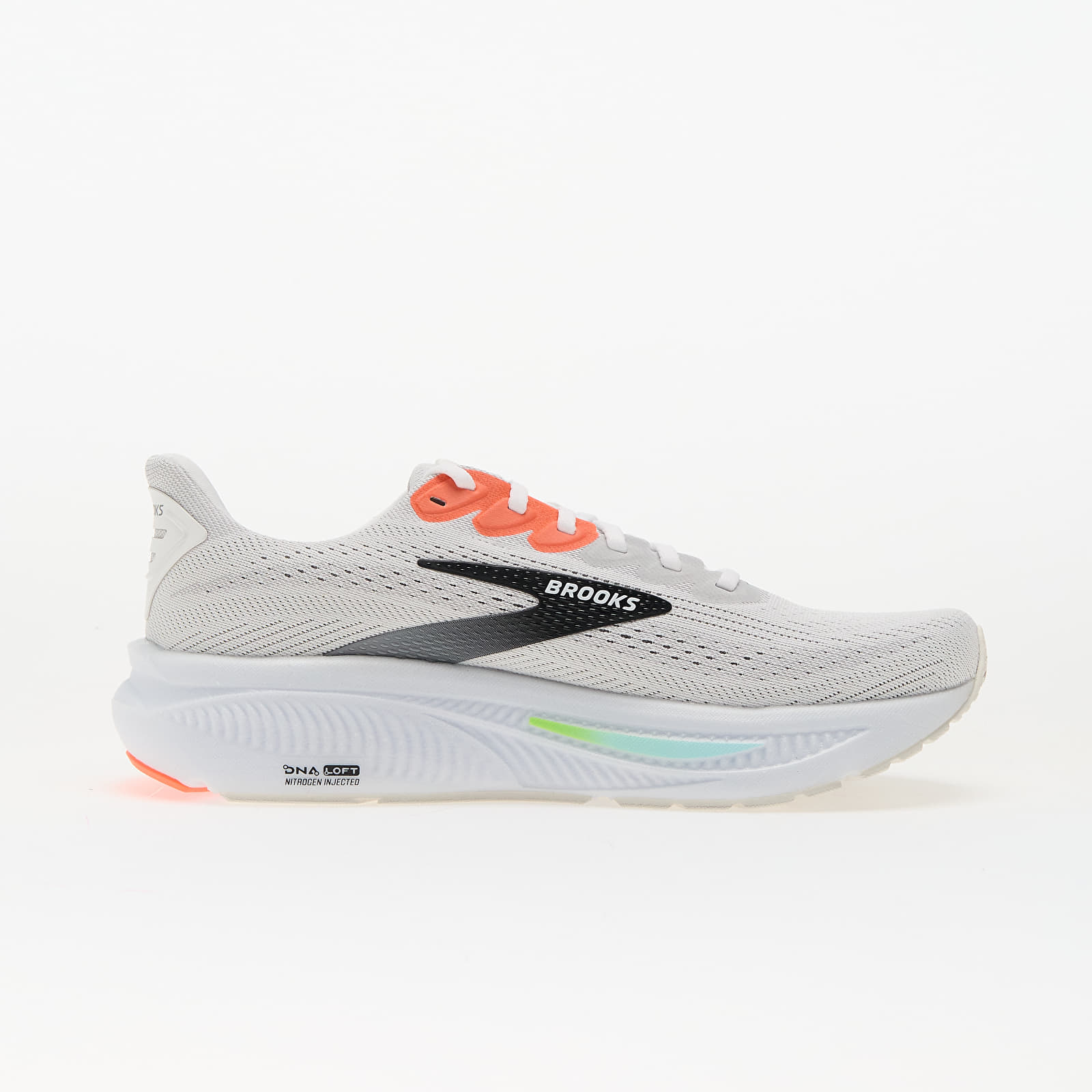 Men's shoes Brooks Ghost 17 M White/ Pink Clay/ Gecko