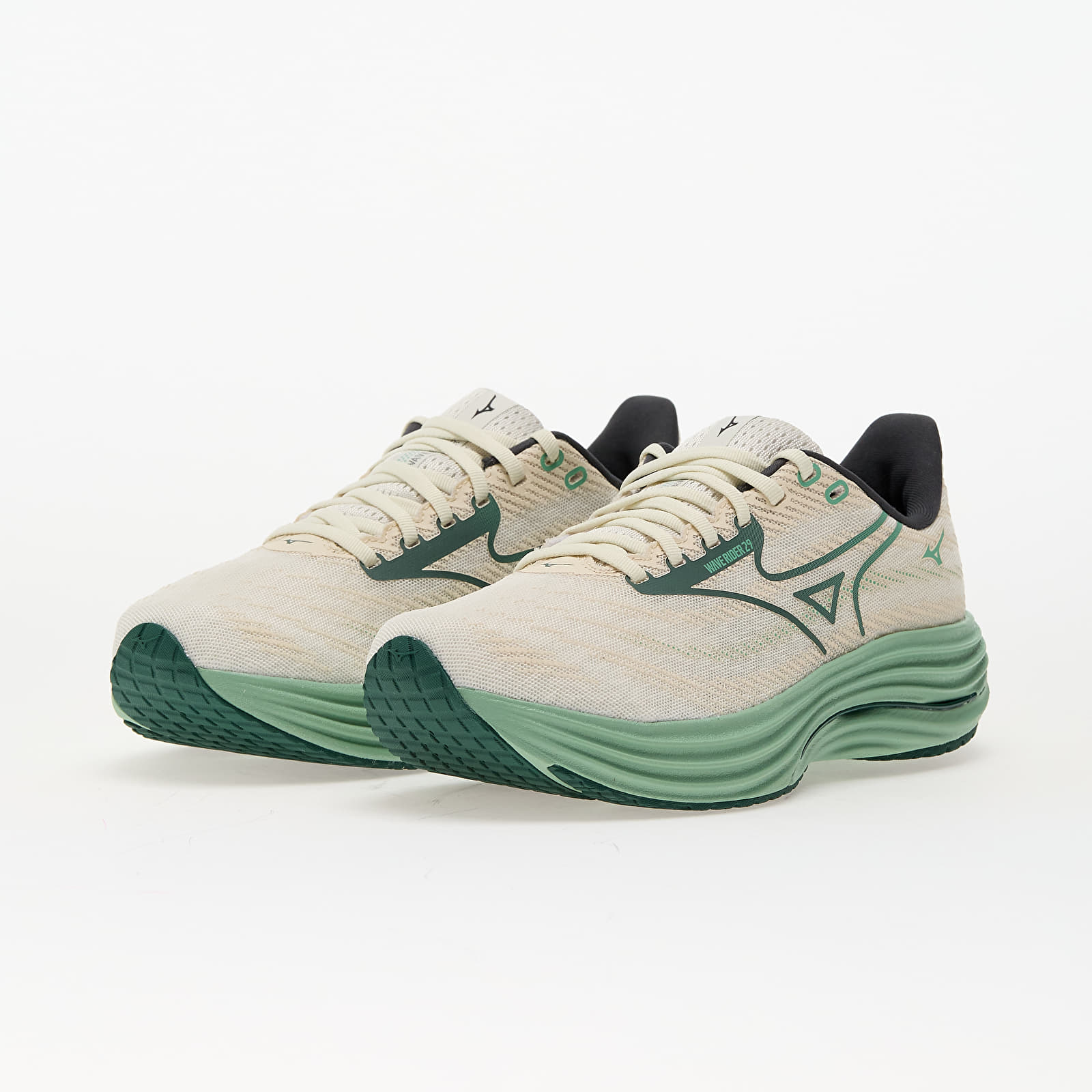 Men's shoes Mizuno Wave Rider 29 (M) White/ Bistro Green/ Creme de Me