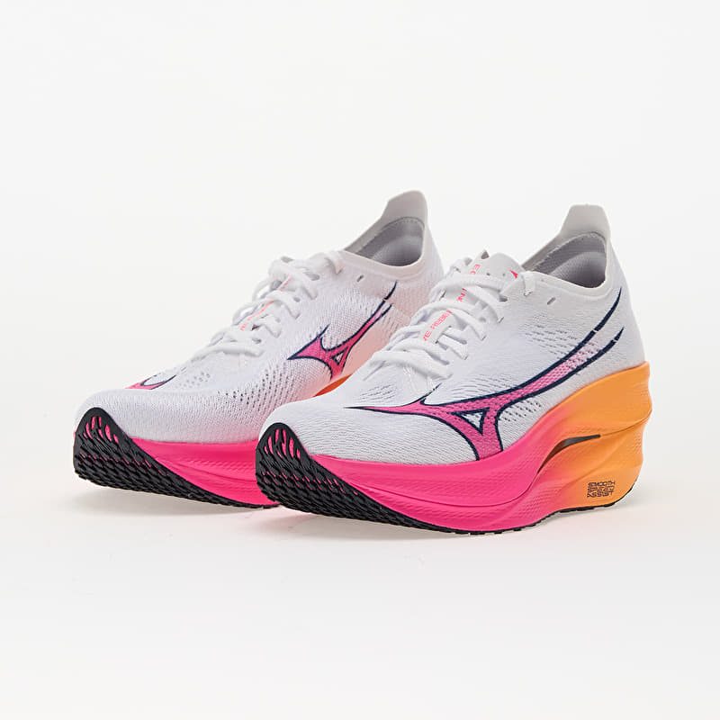 Mizuno Wave Rebellion Pro 3 White/ Pink Tetra/ Tang Orange | Footshop