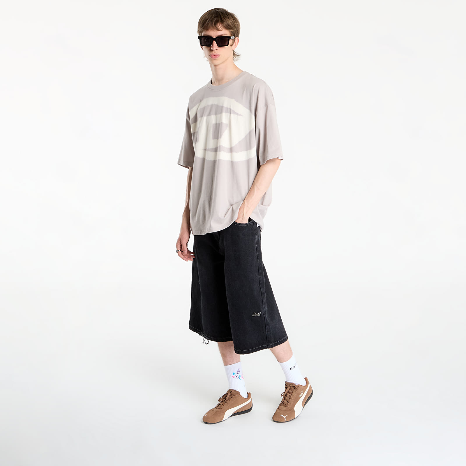 T-shirts Diesel T-Boxt-Bleach T-Shirt Grey
