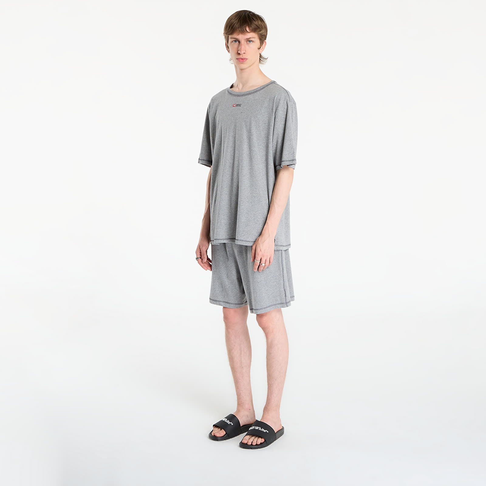 Pyjamas Diesel Set-Adam-D-Core Pyjama Dark Grey Melange