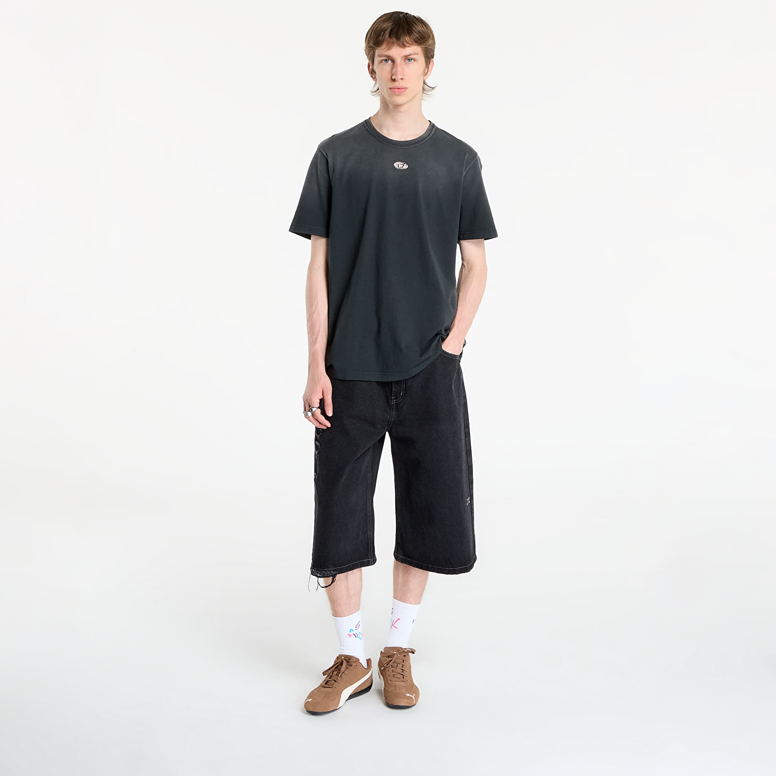 T-shirts Diesel T-Adjust-T1 T-Shirt Black/ Violet