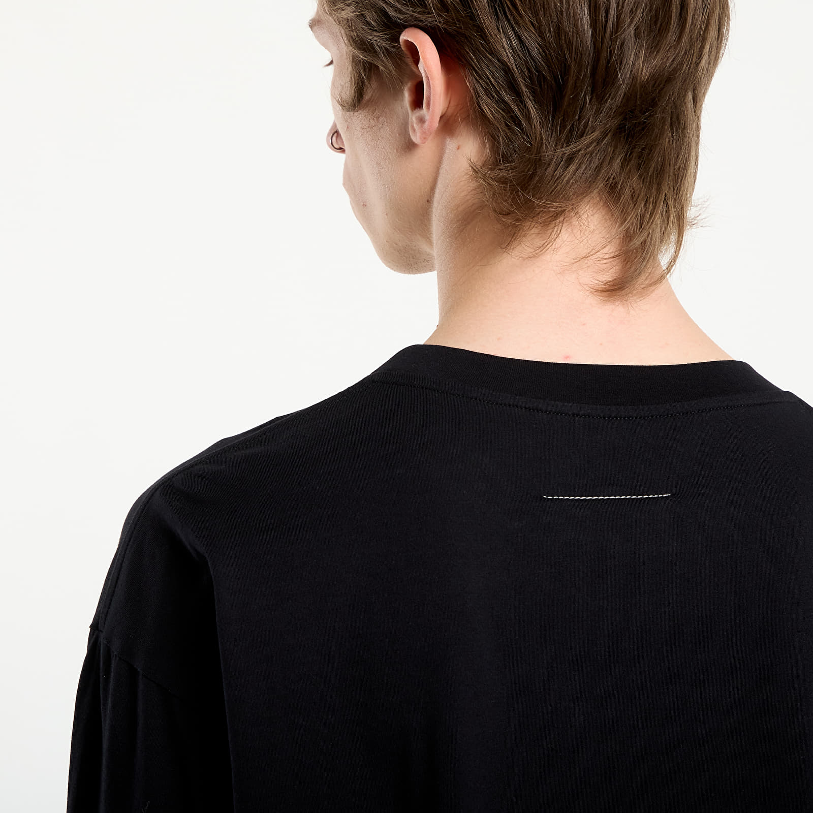 Pólók MM6 Cotton Long Sleeve T-Shirt Black