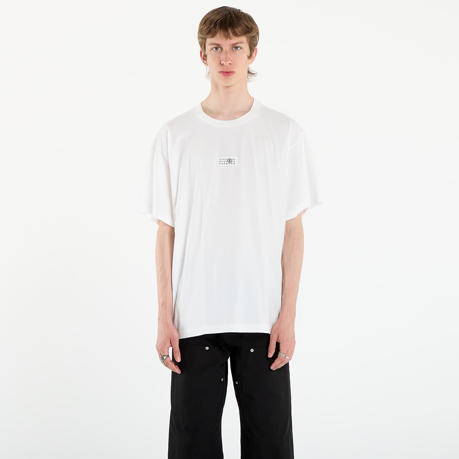 Pólók MM6 Cotton T-Shirt Off White