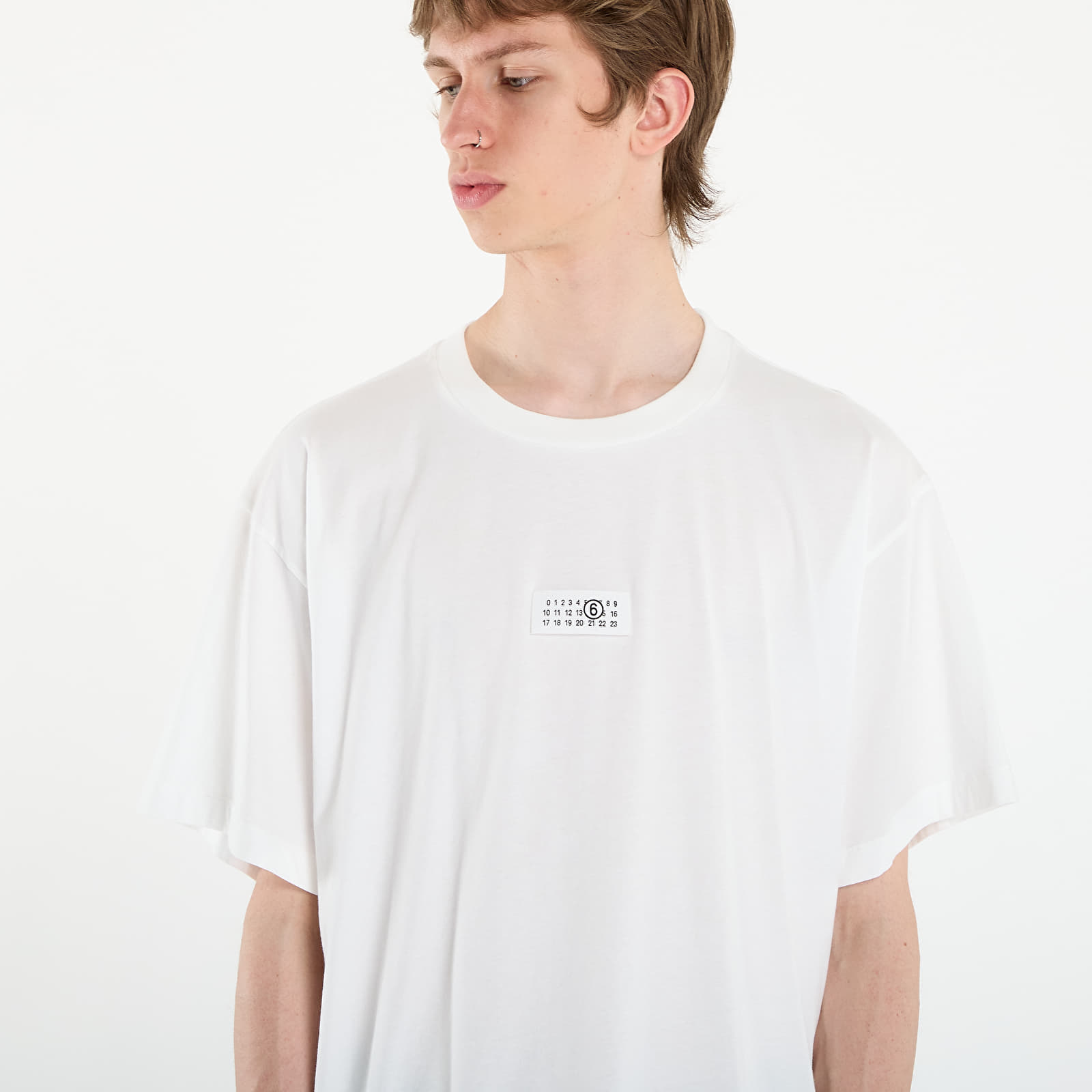 Pólók MM6 Cotton T-Shirt Off White
