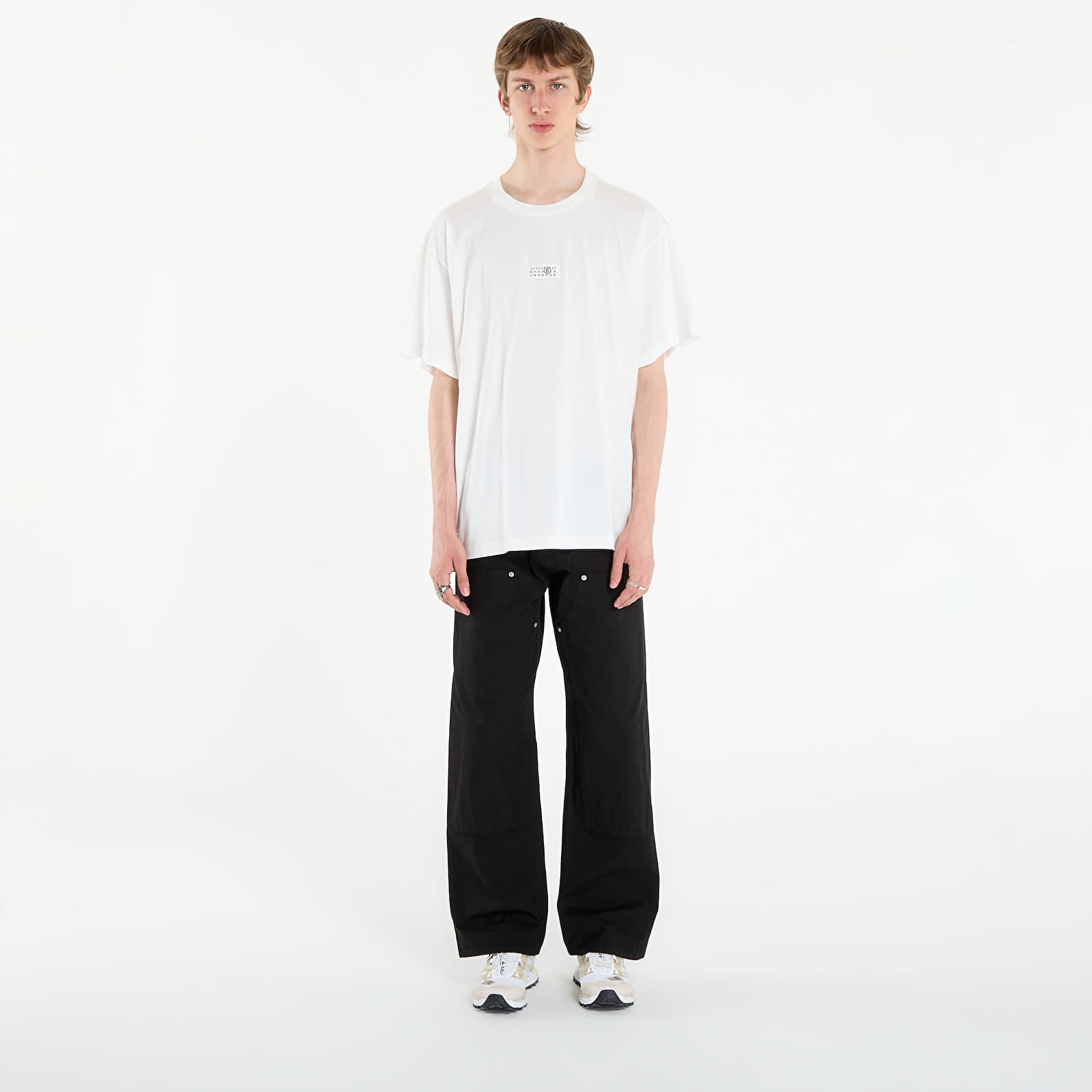 Pólók MM6 Cotton T-Shirt Off White