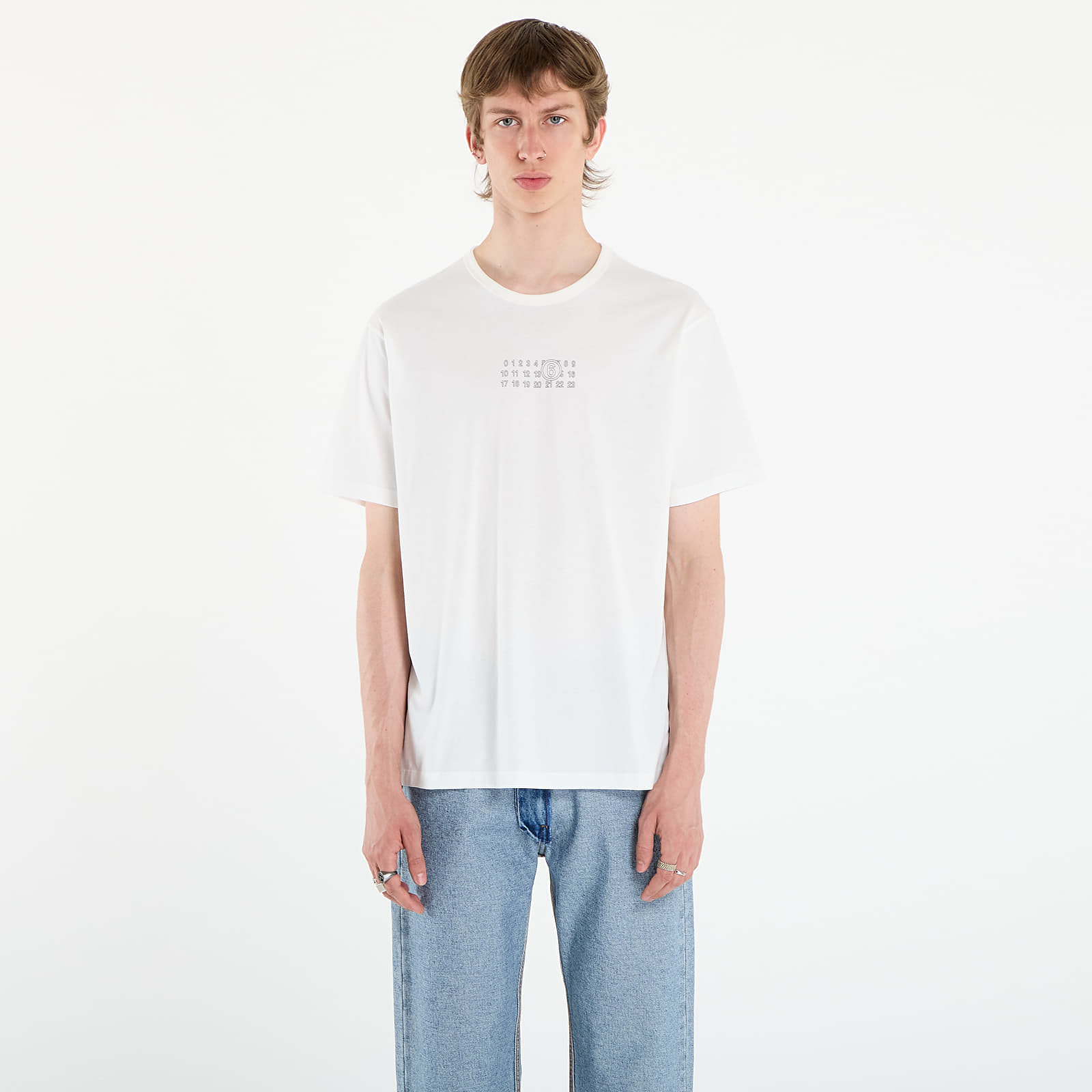 Тениски MM6 Broken Plate Print T-Shirt Off White