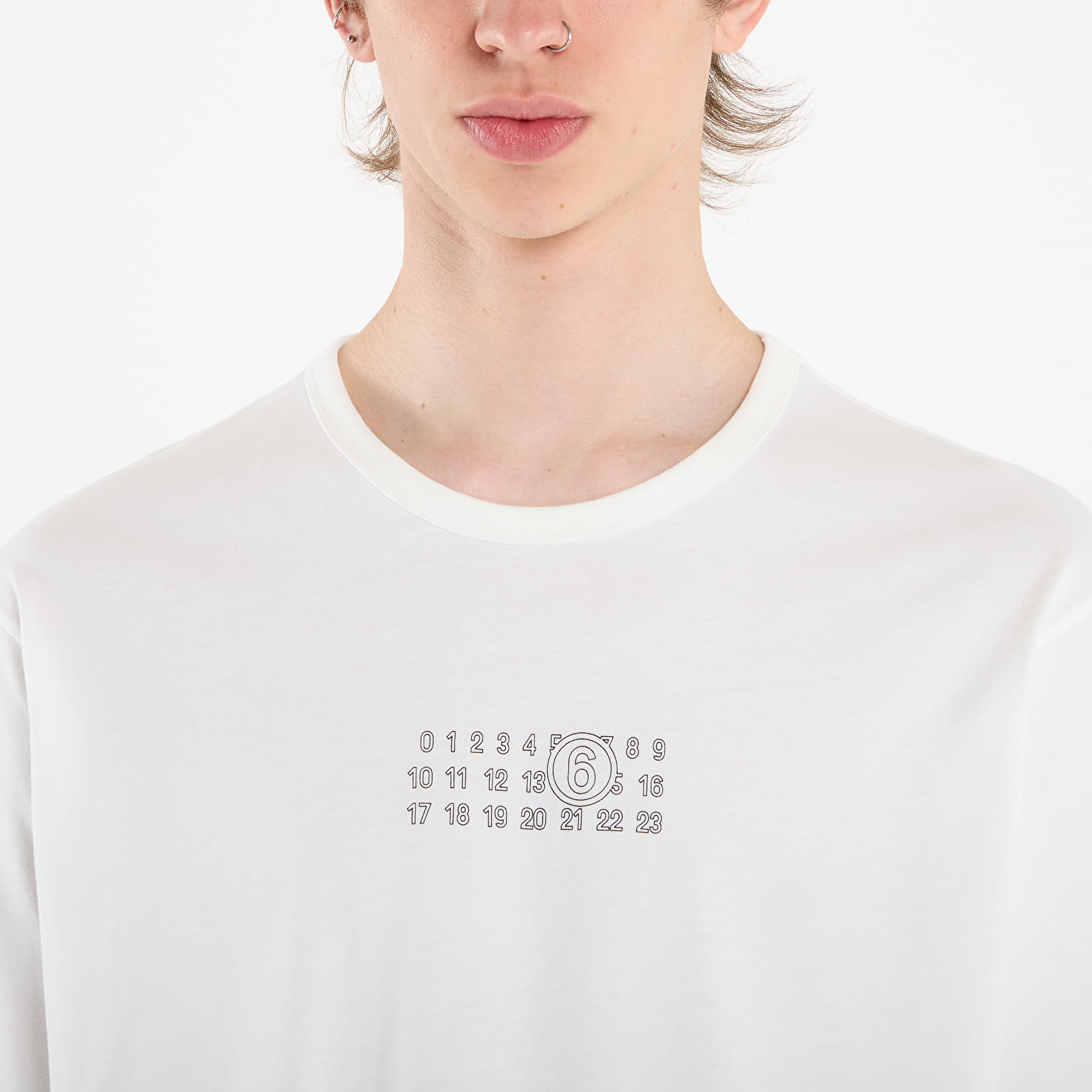 Тениски MM6 Broken Plate Print T-Shirt Off White