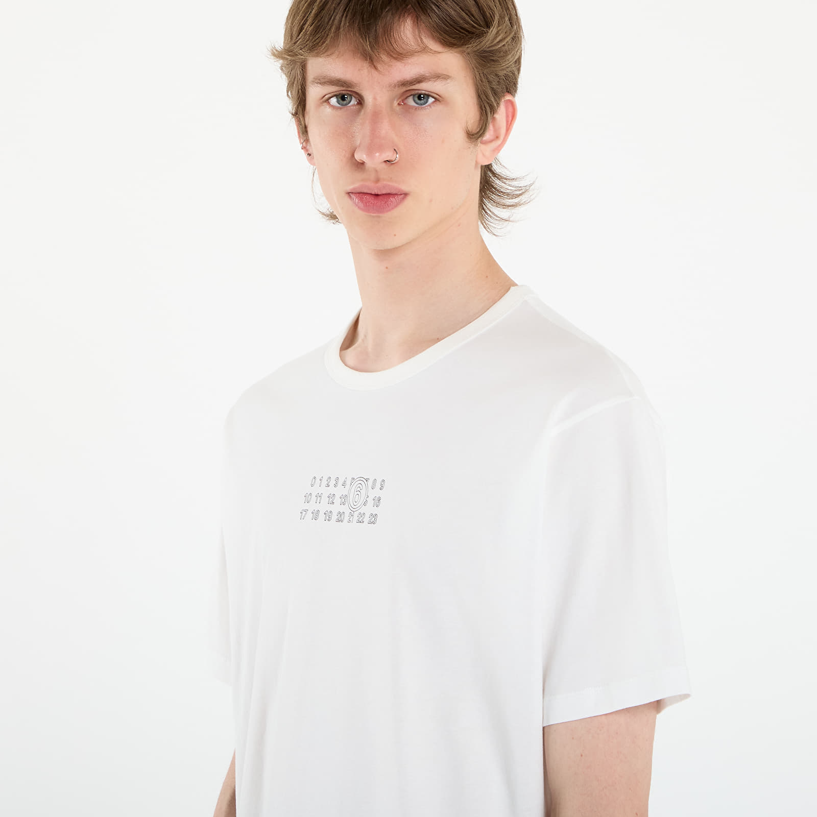 Тениски MM6 Broken Plate Print T-Shirt Off White