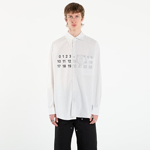 MM6 Poplin Shirt Stripes White/ Grey/ White