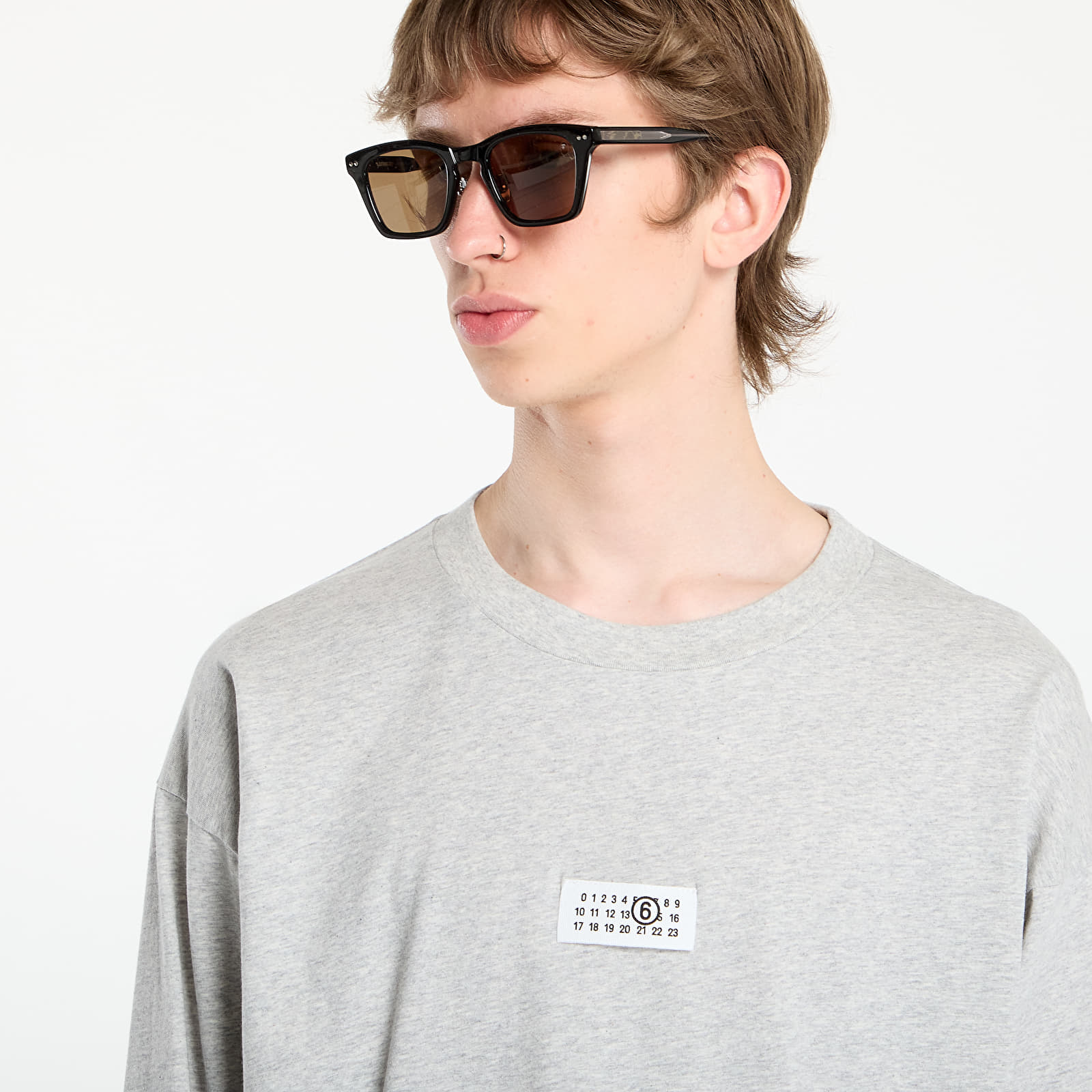 Pólók MM6 T-Shirt Grey Melange
