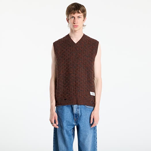 Жилетка MM6 Maison Margiela Gilet Dark Grey Melange/ Brown