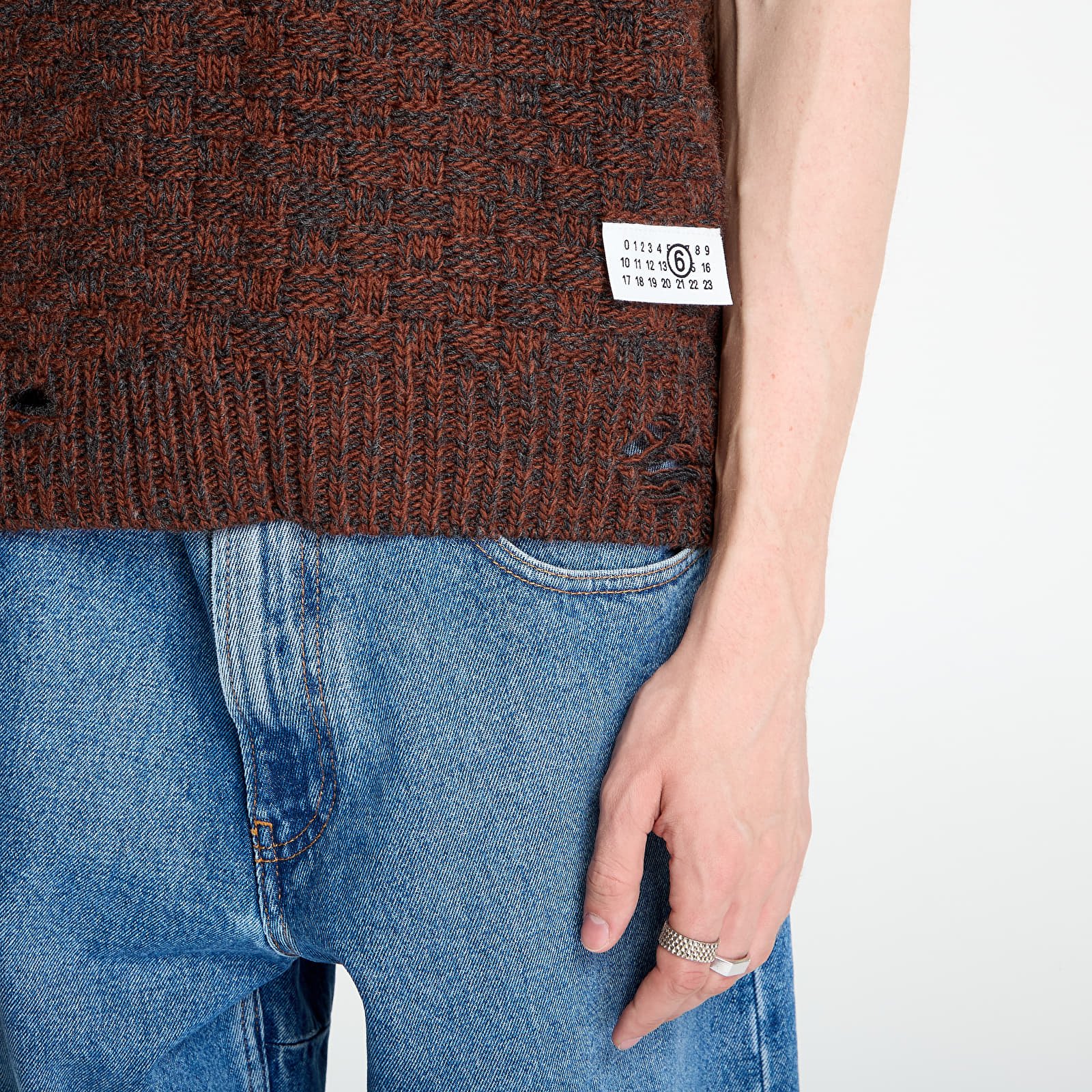 Елеци MM6 Maison Margiela Gilet Dark Grey Melange/ Brown