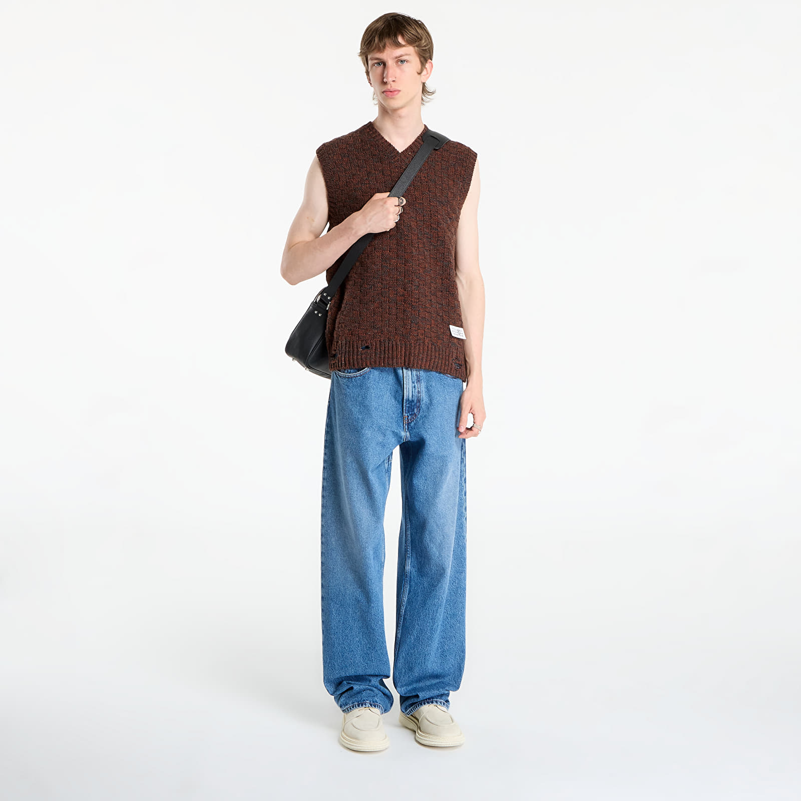 Елеци MM6 Maison Margiela Gilet Dark Grey Melange/ Brown