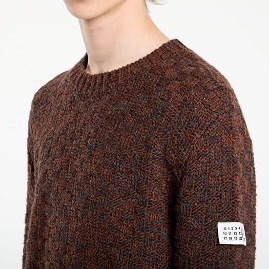Sweaters MM6 Maison Margiela Crewneck Dark Grey Melange/ Brown