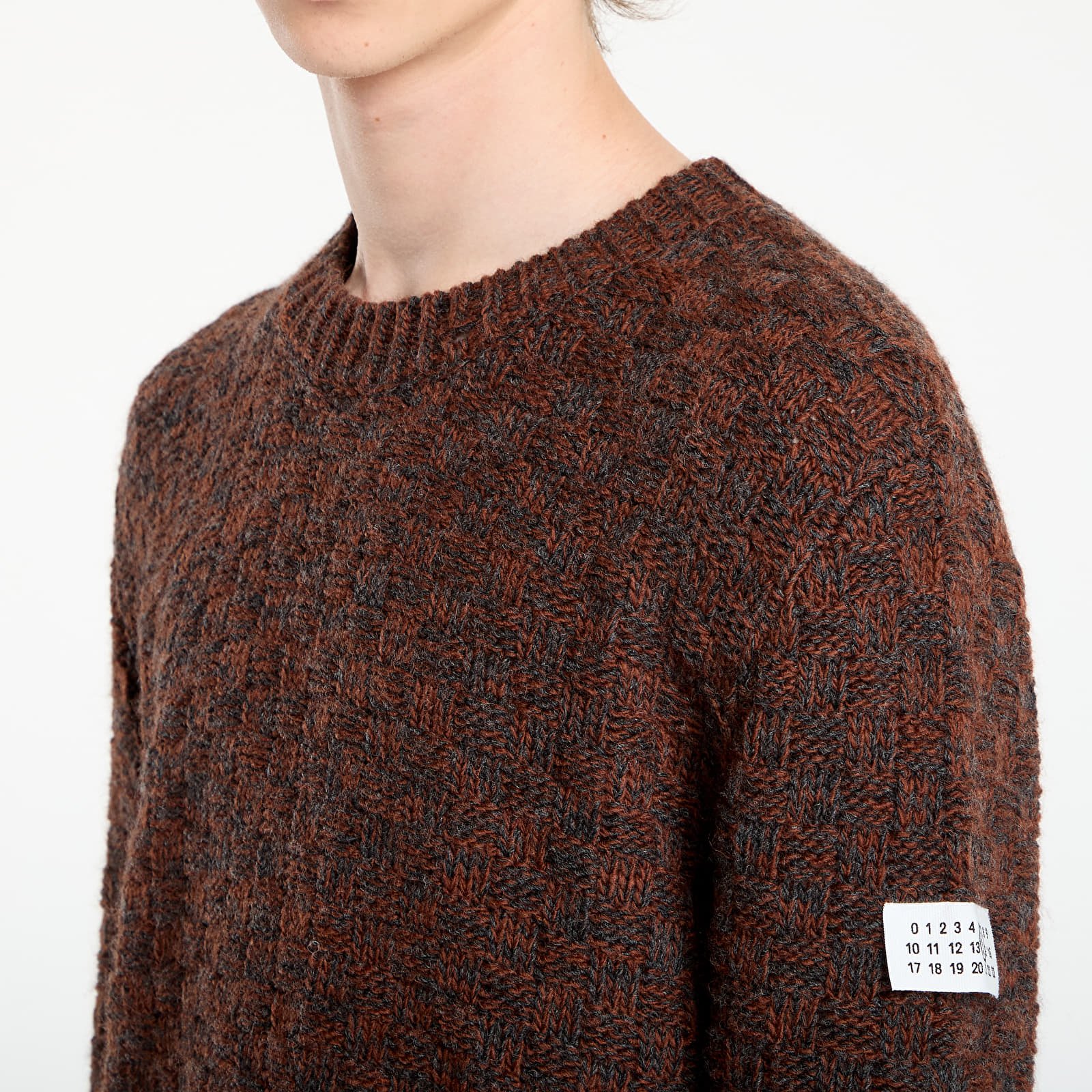 Пуловери MM6 Maison Margiela Crewneck Dark Grey Melange/ Brown