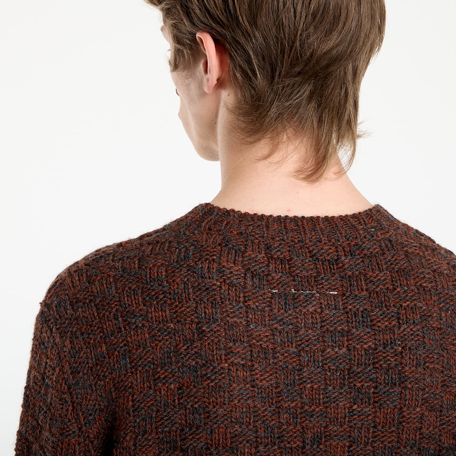 Пуловери MM6 Maison Margiela Crewneck Dark Grey Melange/ Brown