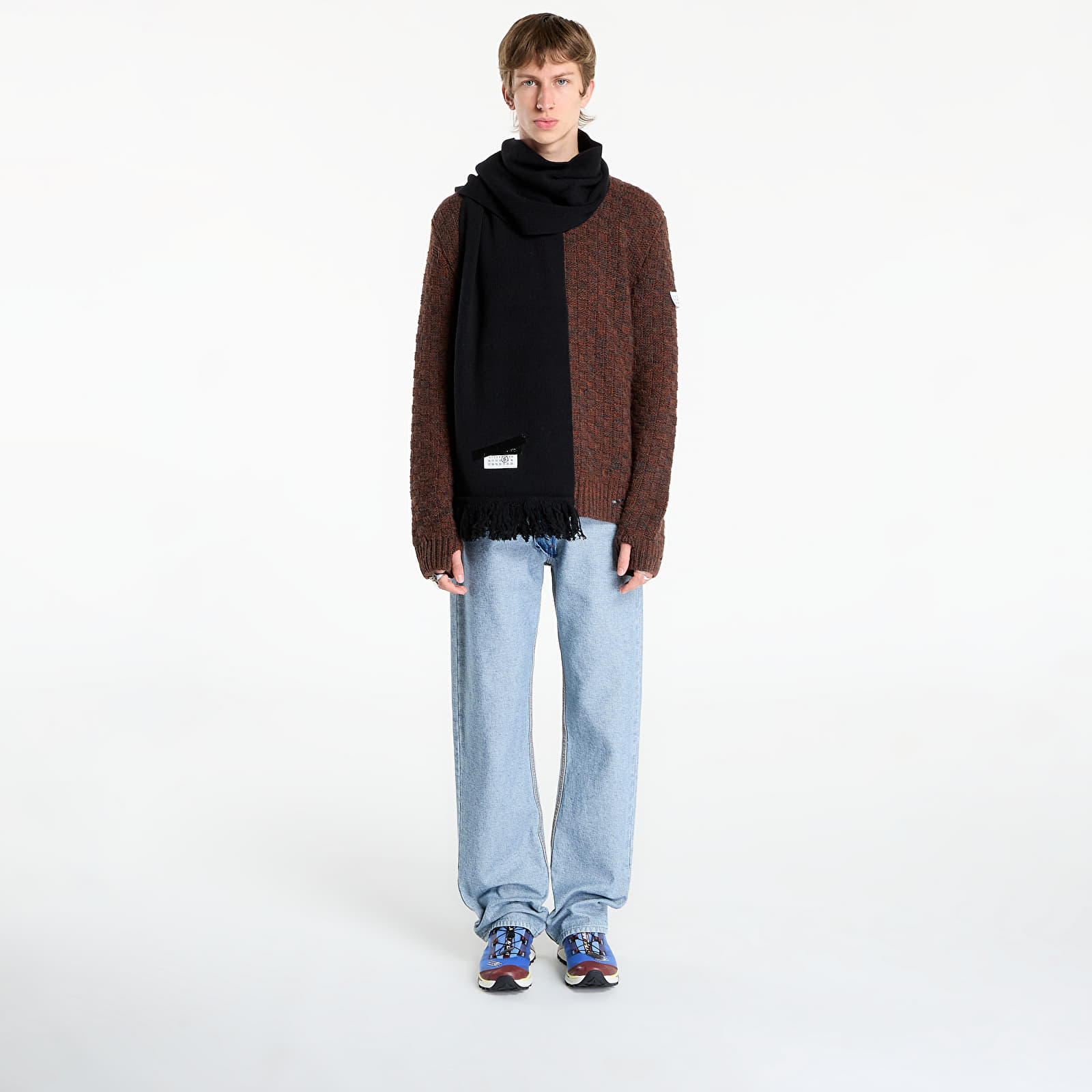 Пуловери MM6 Maison Margiela Crewneck Dark Grey Melange/ Brown