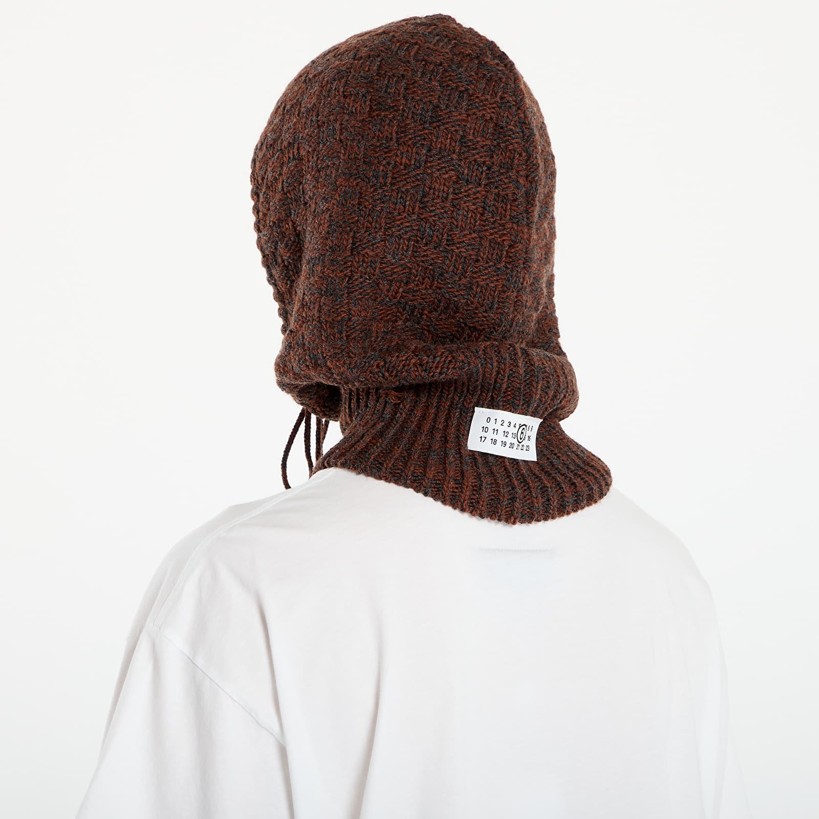 Men's hats MM6 Maison Margiela Beanie Dark Grey Melange/ Brown