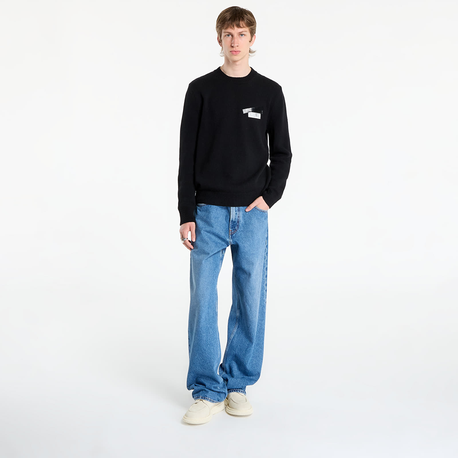 Pulóverek MM6 Maison Margiela Crewneck Black