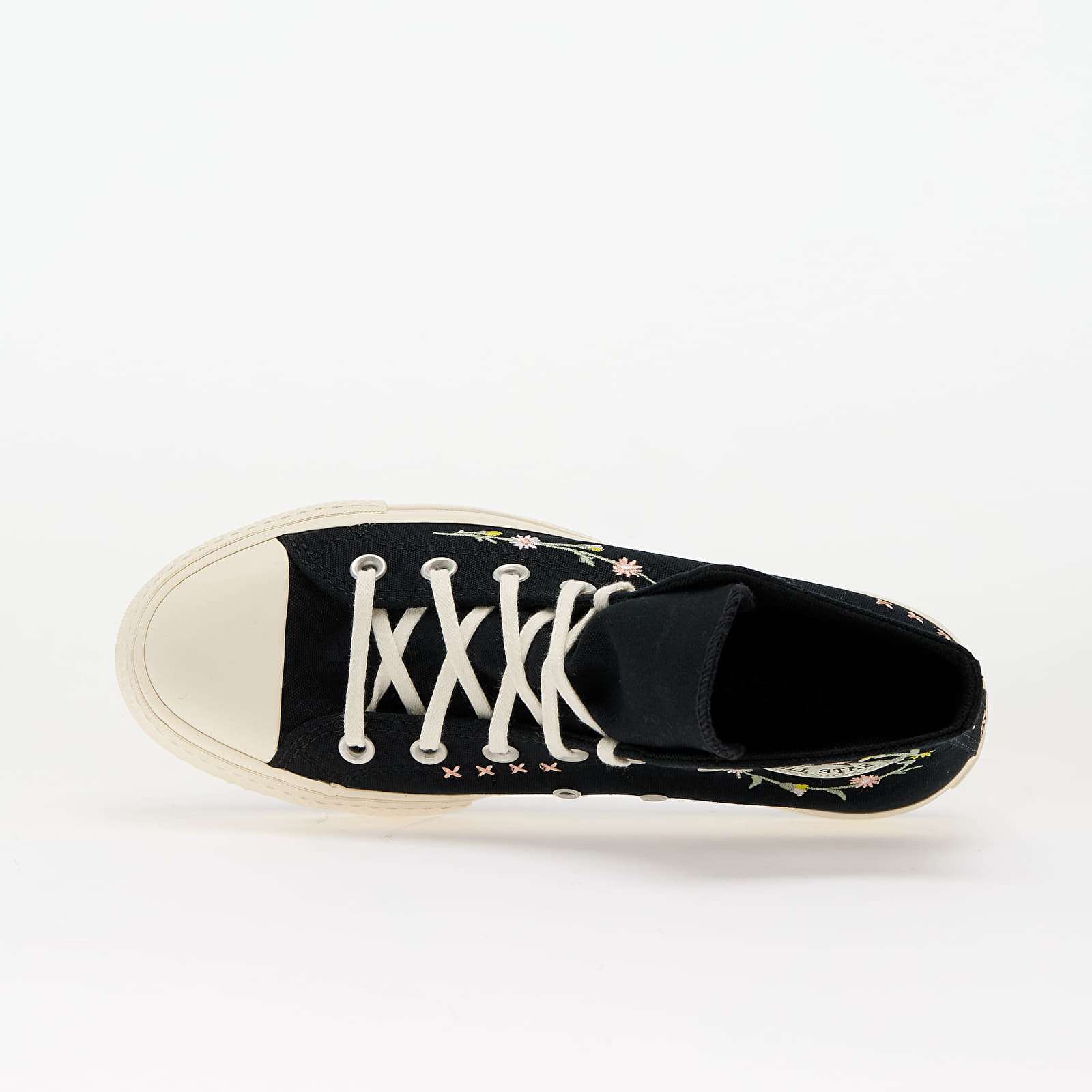 Sko til kvinder Converse Chuck Taylor All Star Lift Floral Embroidery Black/ Egret/ Flamingo Fade