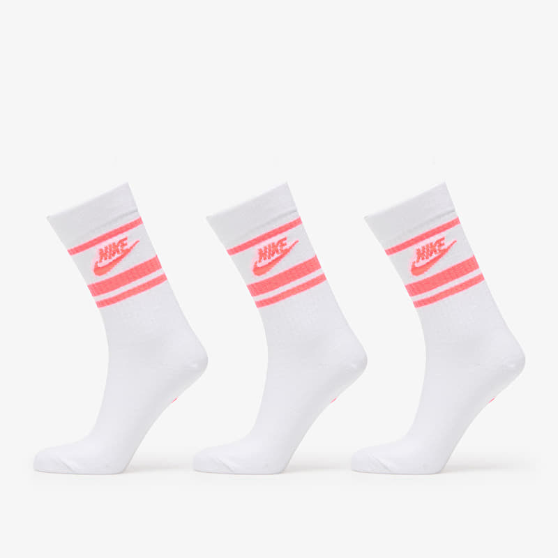 Носки Nike Sportswear Dri-FIT Everyday Essential Crew Socks 3-Pack White/ Hot Punch/ Hot Punch