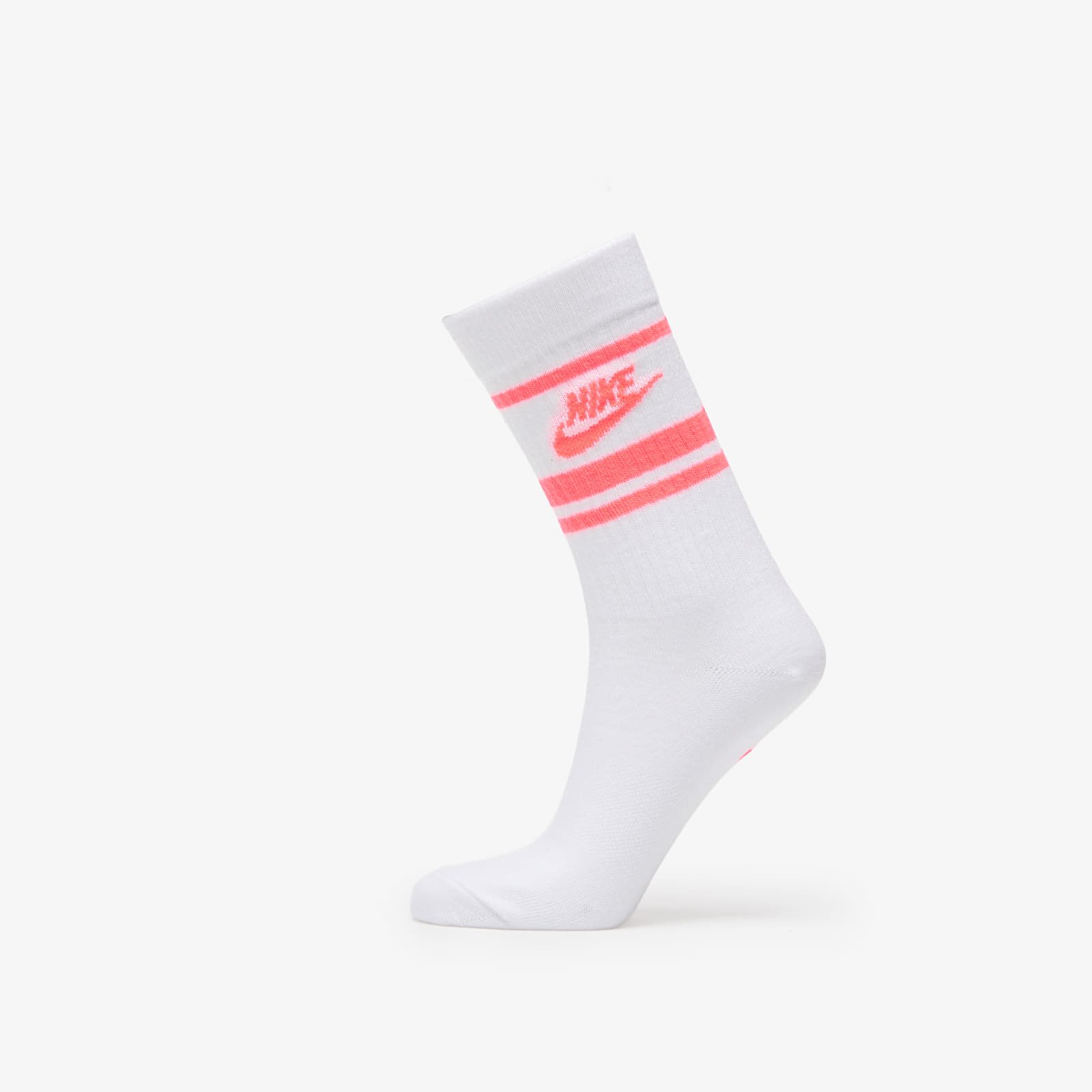 Strumpor Nike Sportswear Dri-FIT Everyday Essential Crew Socks 3-Pack White/ Hot Punch/ Hot Punch